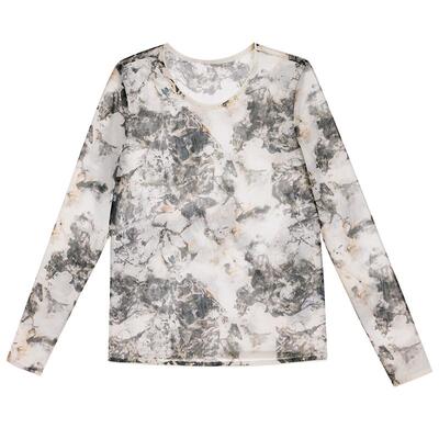 AIMER CHUANG/爱慕创25空气印花圆领长袖上衣女打底CA721681