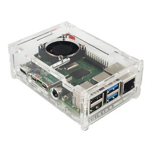 树莓派4B透明亚克力外壳6片组装式DIY开发板机箱盒子主板保护机壳