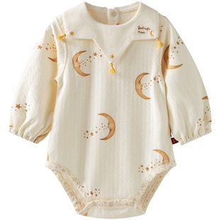 [占星师]aqpa爱帕婴儿长袖包屁衣连体衣哈衣莫代尔棉春季新款洋气