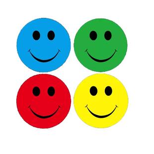 1-30厘米笑脸贴纸彩色表情贴奖励惩罚脸贴大号装饰贴表扬贴墙贴画