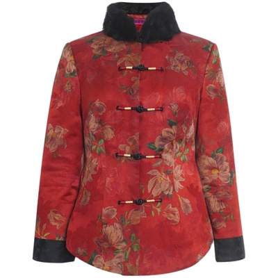 香云纱唐装上衣外套长袖棉袄