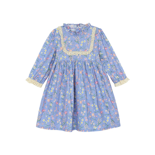 小O宝童装宝宝长袖碎花连衣裙女春秋季2026新款女童洋气公主裙