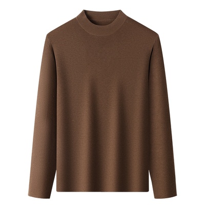 罗蒙男士秋冬季圆领羊毛针织毛衣