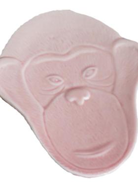 北欧陶瓷粉色猴子造型首饰盘