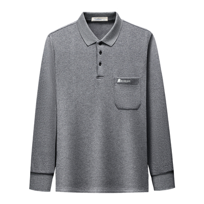 中老年男士秋冬加绒加厚打底衫