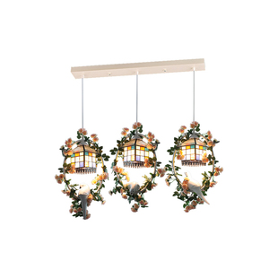 全光谱护眼美式入户玄关门厅灯小鸟吊灯田园餐厅走廊过道楼梯间灯