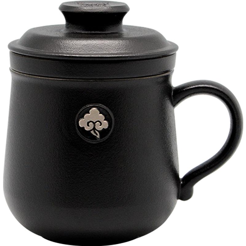 台湾陆宝茶具茶水分离杯高级杯子个人办公室泡茶杯云中锦书盖杯