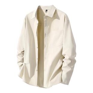 班尼路S&K休闲长袖衬衫男春秋季日系高级感上衣翻领男士衬衣外套A