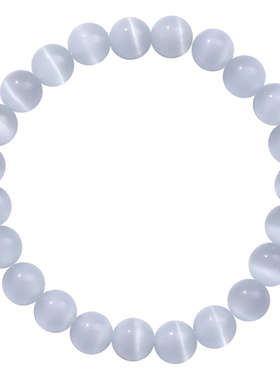 白色猫眼石手串小众送女友礼物