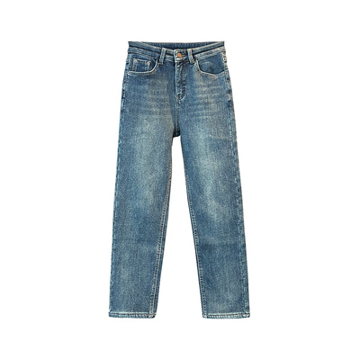 经典版！神裤！黑色加厚绒牛仔裤