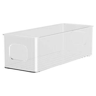 桌面宿舍收纳盒长条窄长型长方形亚克力透明杂物小物件抽屉分隔盒