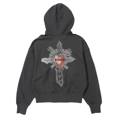 休闲时尚流行好看连帽拉链衫