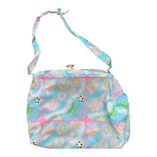 unsocialnight原创插画斜跨正反双面两用背包小众卡通少女毛茸