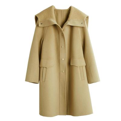 连帽中长款毛呢外套ELLE