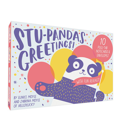【现货】【9781452184760】明信片：Stu-pandas Greetings!十张可爱熊猫贺卡节日假日生日卡片 创意文创礼品赠品