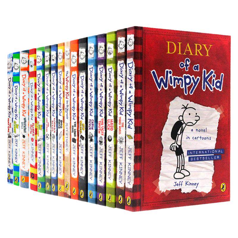 小屁孩日记20册套装英文原版漫画章节书Diary of a Wimpy Kid1-20 哭包日记the meltdown Wrecking Ball 课外阅读Jeff Kinney
