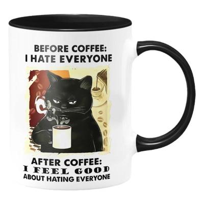 黑猫杯子陶瓷马克杯水杯