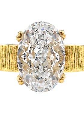 时髦个性拉丝彩钻款指环