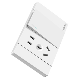 国际电工118型雅白开关插座面板多孔家用厨房墙壁暗装十五孔九孔5