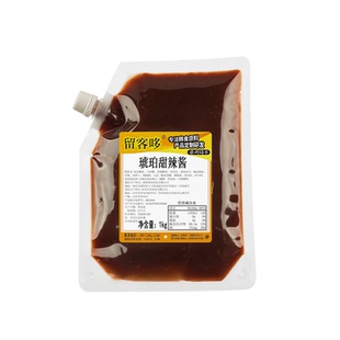 留客哆琥珀甜辣炸鸡酱1kg商用炸鸡汉堡鸡肉卷蘸料酱烤肉饭琥珀酱