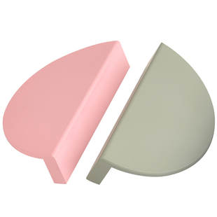 顶耐衣柜门拉手橱柜抽屉把手半圆形柜子儿童房卡通彩色蓝色奶油风