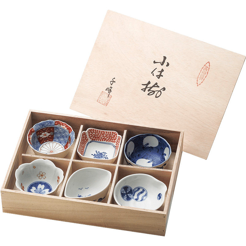 日本进口青花陶瓷蘸料碗套装