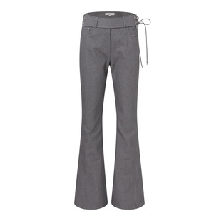 RAIVE2026春季新款女长裤微喇辣妹风显瘦含腰带铆钉韩系纯色裤子