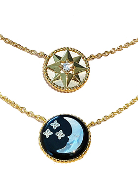 幸运星时髦的叠搭项链