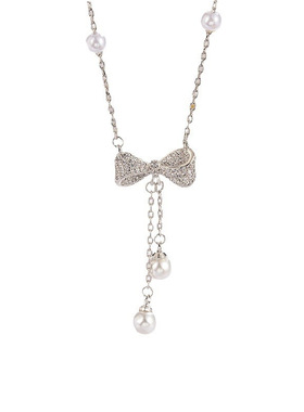 Yuffoni轻奢超仙气质蝴蝶结项链