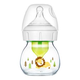 布朗博士奶瓶玻璃奶瓶初生宝宝防胀气玻璃宽口径卡通狮子兔子小象