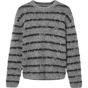 明星同款ALLSAINTS男士舒适条纹毛衣宽松针织衫2025冬新款M003KD