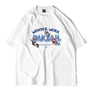 DAKYAM(达人)Wonder Work Worker 宝石矿工插画印花纯棉短袖TEE恤