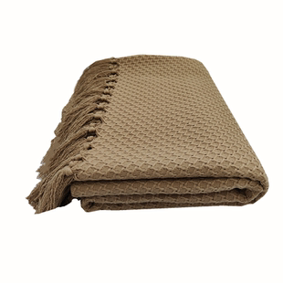 不起球样板房沙发针织美式搭毯北欧床尾毯装饰搭巾民宿床尾巾床旗