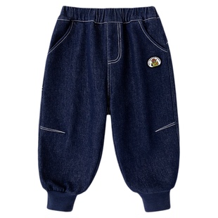 【防褪色软牛仔】嘟嘟家儿童加绒裤子冬季男童女童宝宝童装衣服潮