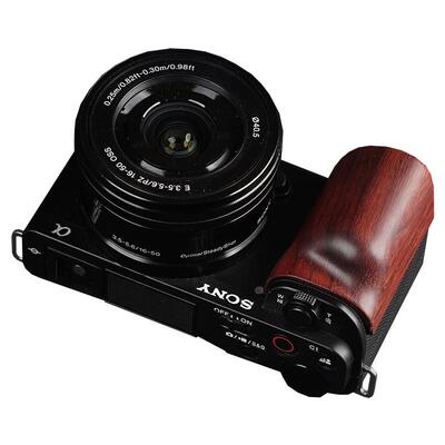 索尼ZVE10实木手柄黑檀木手感棒