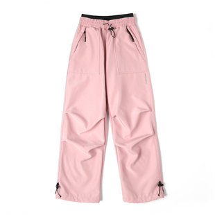 儿童户外冲锋裤女童防风防水登山裤男童2025春秋新款软壳裤长裤子