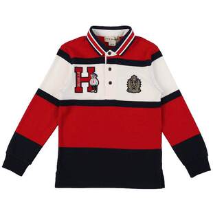 IVY HOUSE常春藤儿童装男童长袖POLO衫秋装T恤条纹翻领上衣洋气