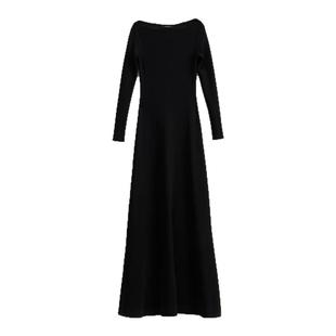 OUTCIRCS针织露背修身连衣裙女夏季轻奢长裙秋装女款新款裙子