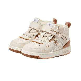 卡特兔童鞋2024新款冬季男童加厚运动鞋女童防滑板鞋儿童休闲鞋