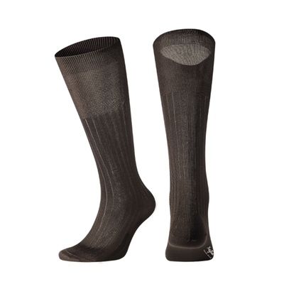 Natyhunt长筒条纹透气丝光棉袜子