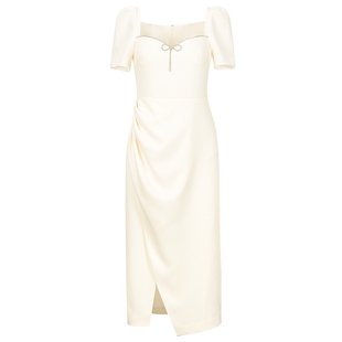 陈妍希&杨雨希同款YES BY YESIR叶谦原创25夏钻饰泡泡袖连衣裙