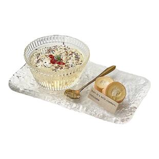 一人食玻璃早餐碗套装高颜值家用燕麦牛奶碗燕窝冰淇淋糖水甜品碗