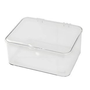 翻盖式桌面收纳盒透明亚克力防尘整理盒卧室宿舍办公室带盖杂物筐