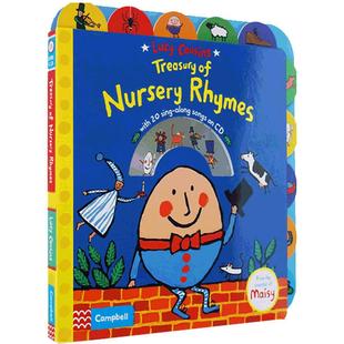 英文原版儿童童谣绘本 Lucy Cousins Treasury of Nursery Rhymes 吴敏兰韵文歌谣宝库 附原版CD 小鼠波波同作者
