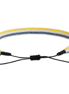 roninmade小众原创黑玛瑙申布伦黄色编织男女手绳情侣圣诞礼物