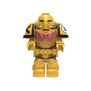 原创积木星际极限战士太空野狼帝国之拳战锤40K人仔拼装玩具男孩