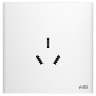 ABB旗舰店超薄开关面板插座墙壁三孔16a空调插座一开五孔单控超薄
