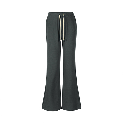 美国EVERLAST拳击高街运动直筒裤莫代尔羊毛垂感低腰华夫格喇叭裤