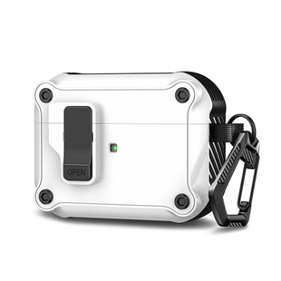锁扣开关适用苹果Airpods pro2保护套自动开盖4代保护壳1/2代机甲全包防摔Airpods4保护壳