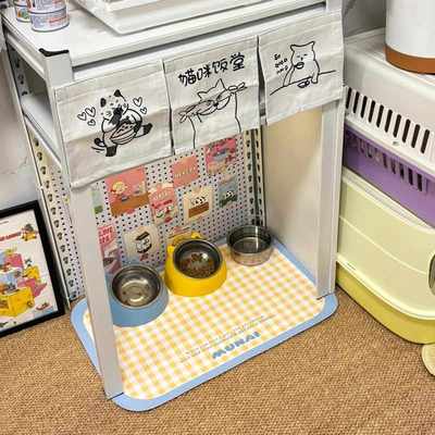 【猫咪食堂】宠物专用餐垫吸水吸油猫狗耐脏免洗垫子餐碗防滑垫